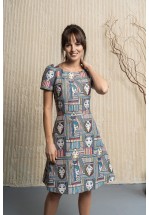 Сукня міді з принтом