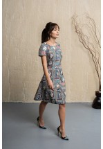 Сукня міді з принтом