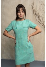 Ніжна мʼятна сукня із твіду