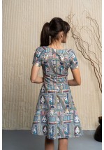 Сукня міді з принтом