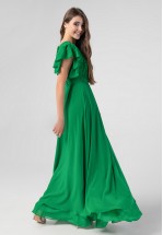 Зеленое вечернее платье в пол
