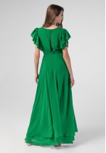 Зеленое вечернее платье в пол