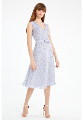 Шифонова фіалкова сукня