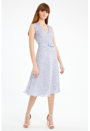 Шифонова фіалкова сукня