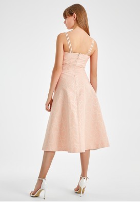 Рожева сукня з ексклюзивного жаккарду