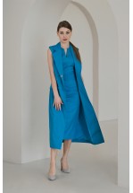 Довгий жакет у діловому стилі без рукавів