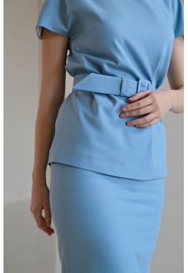 Блакитний елегантний топ