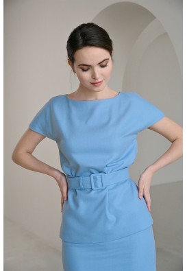 Блакитний елегантний топ