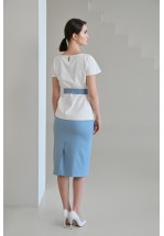 Класичний подовжений топ білого кольору