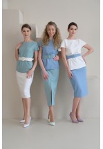 Класичний подовжений топ білого кольору