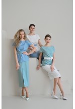 Класичний подовжений топ білого кольору