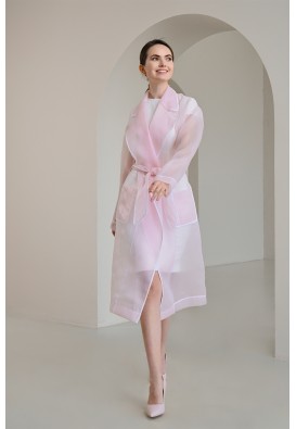 Рожевий плащ з органзи