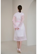 Рожевий плащ з органзи