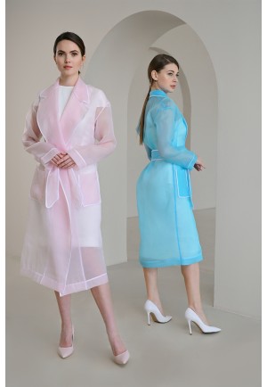 Рожевий плащ з органзи