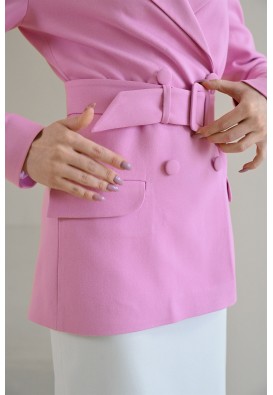 Стильний діловий жакет рожевого кольору