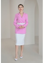 Стильний діловий жакет рожевого кольору