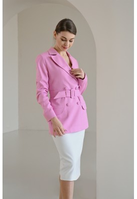 Стильний діловий жакет рожевого кольору