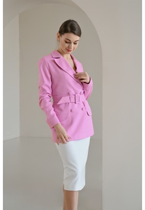 Стильний діловий жакет рожевого кольору