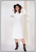 Біла стильна сукня