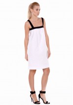 Белый сарафан из жаккарда