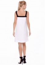 Белый сарафан из жаккарда