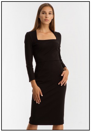 Чорна ділова сукня