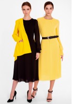 Чорна коктейльна сукня міді