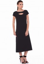 Черное платье А-силуэта