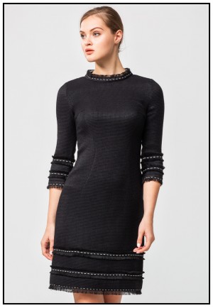 Чорна сукня з ексклюзивного жаккарду