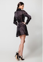 Чорна сукня міні з органзи