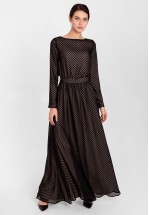 Чорна вечірня довга сукня