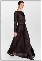 Чорна вечірня довга сукня