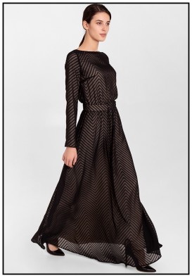 Чорна вечірня довга сукня