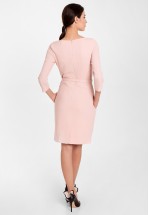Ділова сукня міні в пудровому кольорі