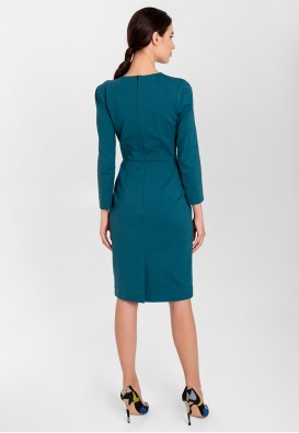 Ділова сукня у кольорі смарагд