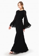 Длинное шифоновое платье