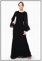 Длинное шифоновое платье