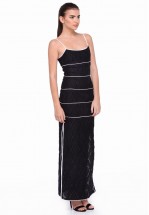 Довгий сарафан на бретелях