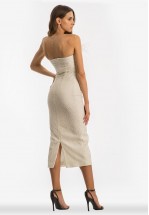 Ексклюзивна біла сукня зі страусиним пір'ям