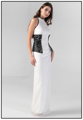 Ексклюзивна біла довга сукня