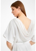 Ексклюзивна молочна сукня міді