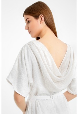 Ексклюзивна молочна сукня міді