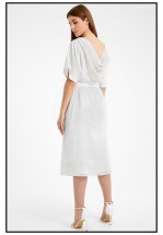 Ексклюзивна молочна сукня міді