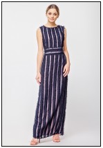 Ексклюзивна сукня максі темно-синього кольору