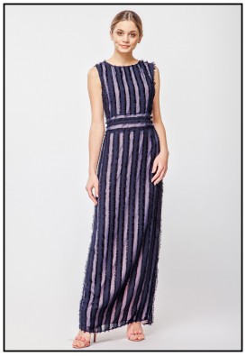 Ексклюзивна сукня максі темно-синього кольору