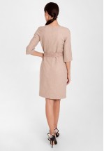 Тепла кашемірова сукня в бежевому кольорі