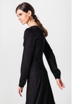 Елегантна чорна сукня міді