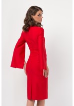 Елегантна червона сукня міді