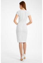 Елегантна молочна сукня-футляр