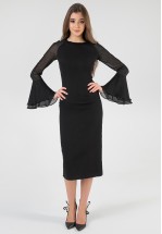 Елегантна сукня-футляр з рукавами-кльош